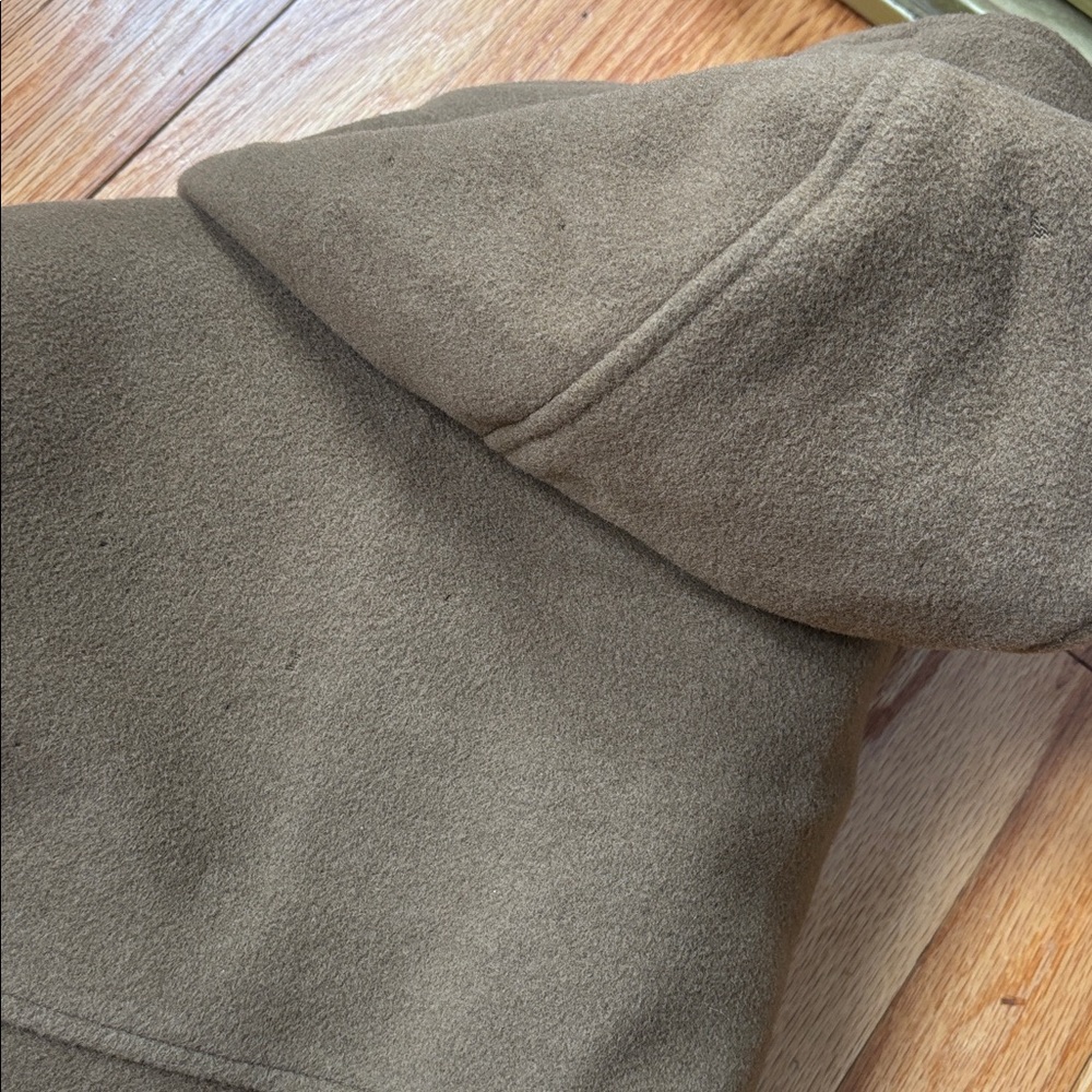 Cole Haan Men's Wool Blend Duffle Coat Small Removable Hood Fabric Made in Italy - Picture 15 of 16